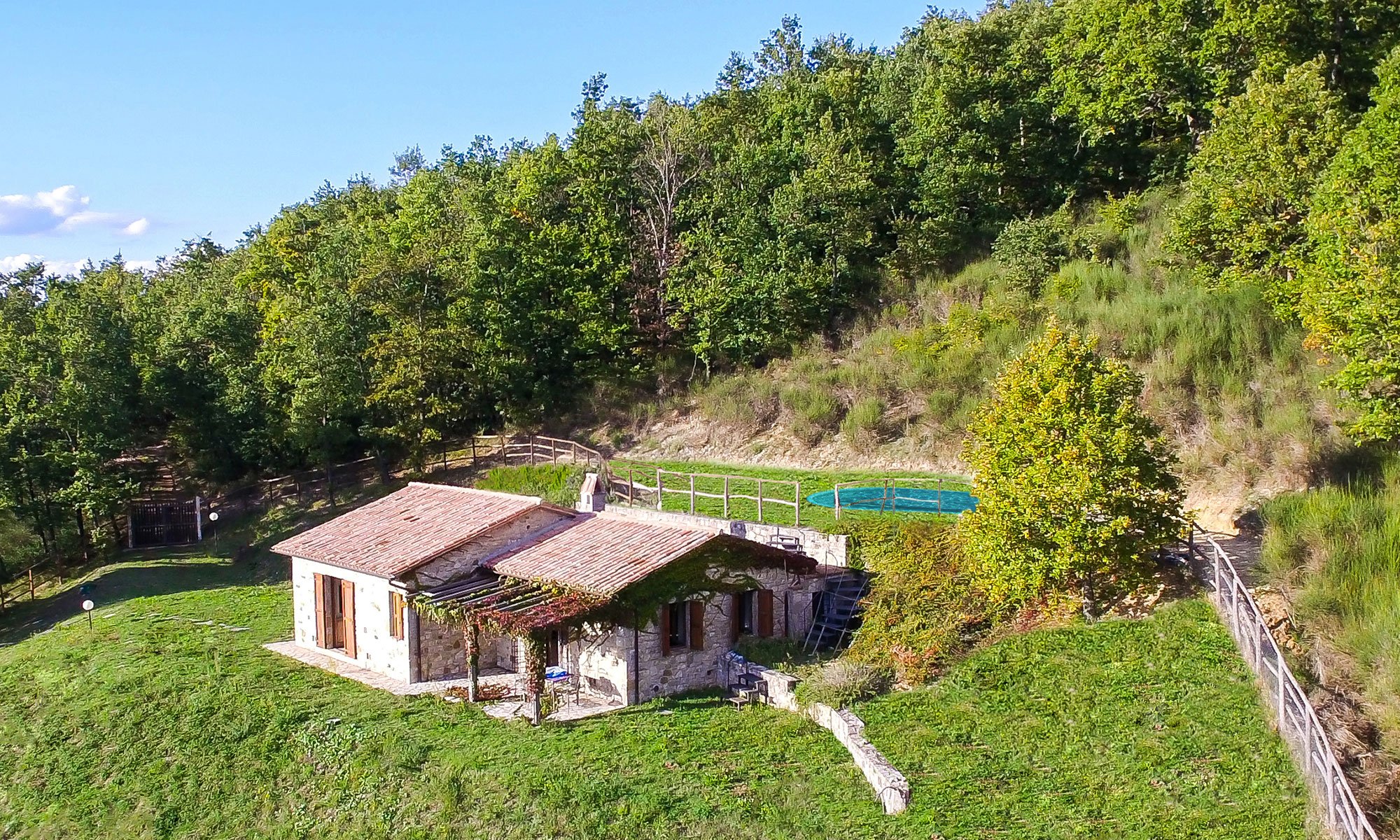 Villa Carina in Umbria - Aerial View
