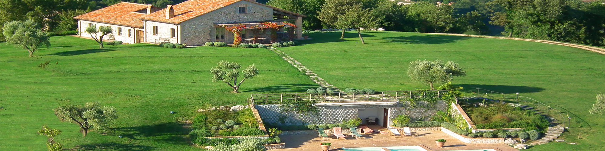 Villa Campo Rinaldo in Umbria - Aereal View